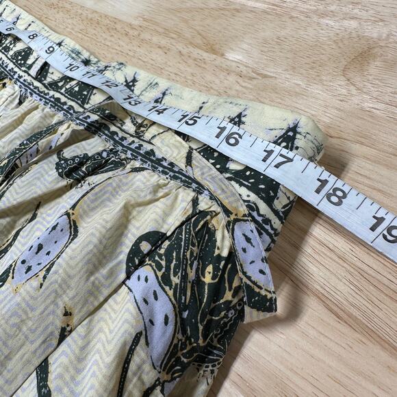 Ulla Johnson NWT Rowan Botanical Print Cotton Shorts Size 14 High Rise Tie Belt - Picture 8 of 10